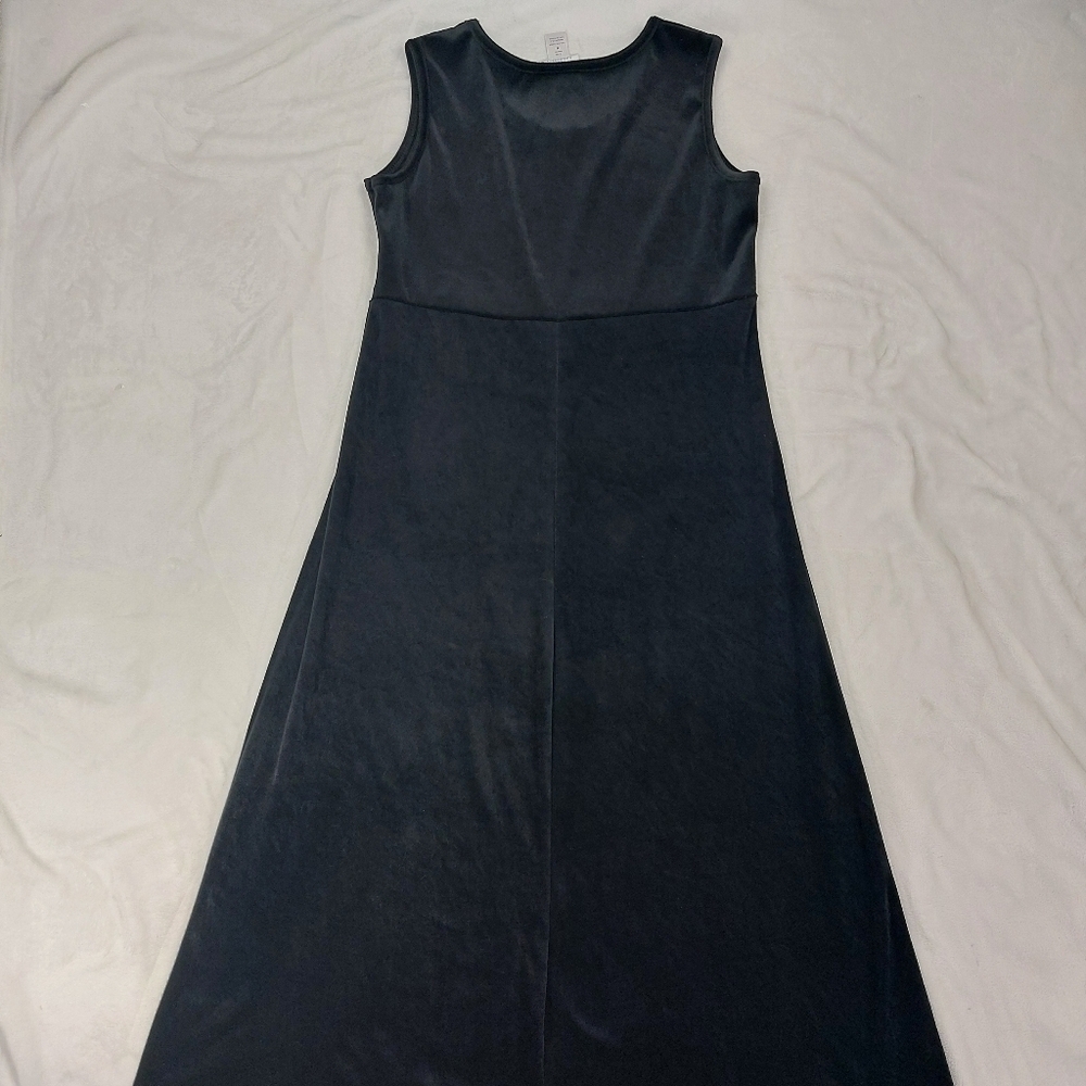 DIANE VON FURSTENBERG THE COLOR AUTHORITY VTG BLACK VELVET DRESS JACKET SET SZ M - Picture 10 of 16